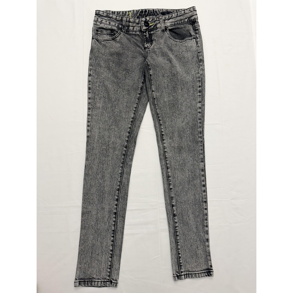 O'Neill Skinny Jeans Juniors 3 Gray Charcoal Wash Mid Rise Stretch 27x29.5